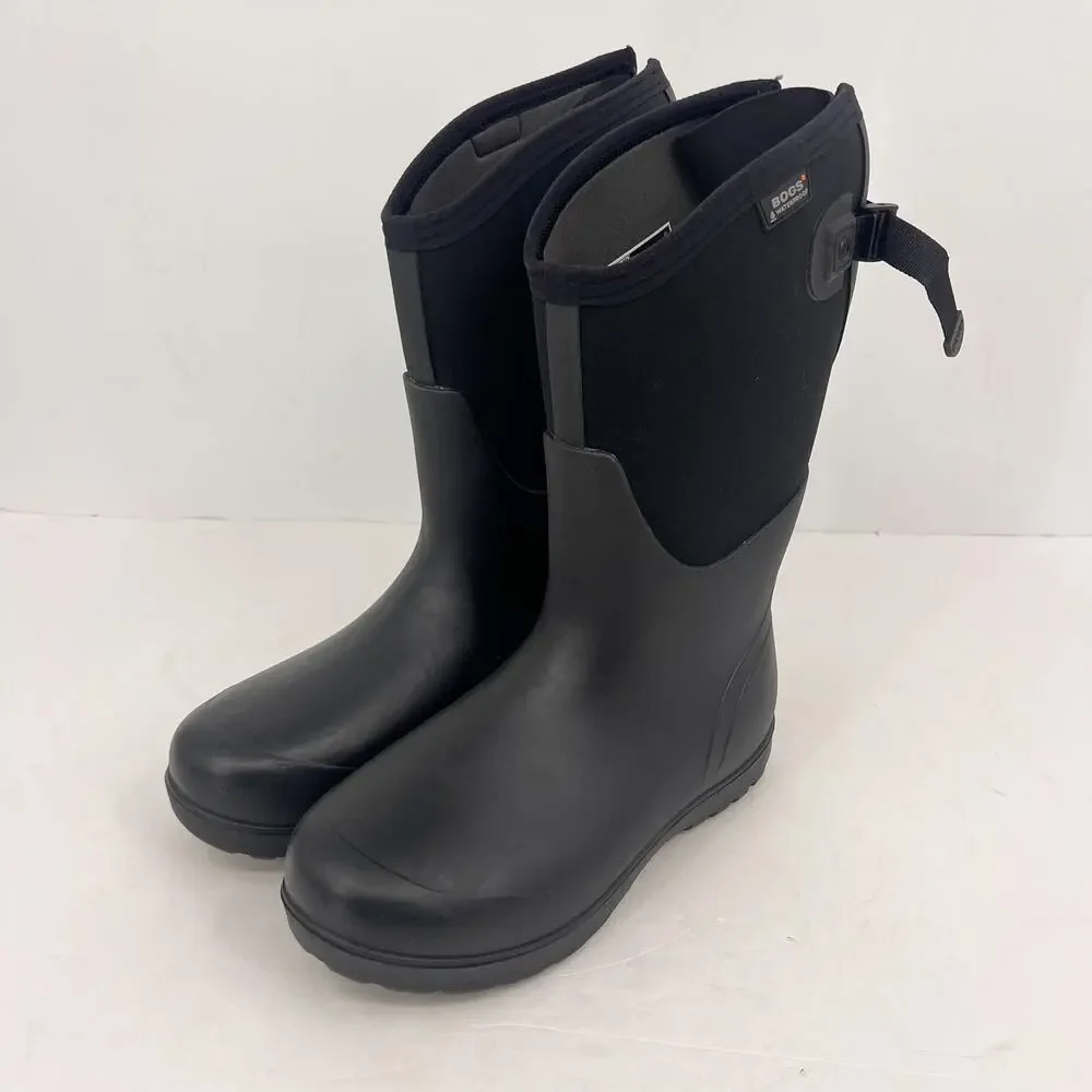 BOGS Women Neo-Classic Tall Adjustable Calf Boots Size 11 Black Waterproof NWT